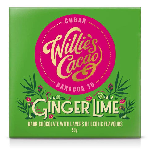 Ginger Lime 50g Chocolate Bar