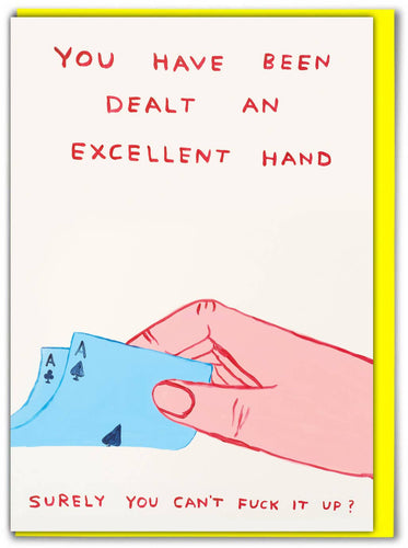 Funny David Shrigley Playing Cards Birthday Card