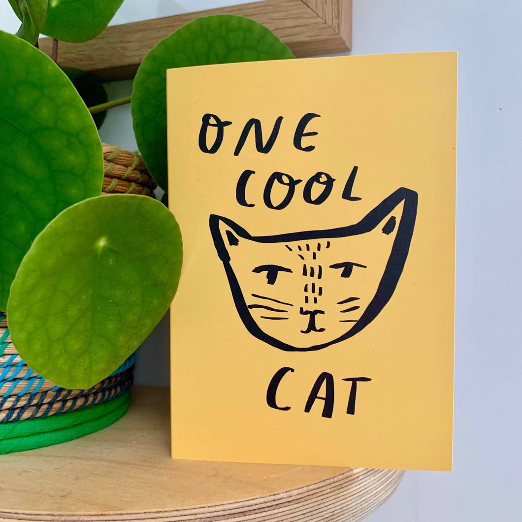 One cool cat birthday/kids greeting card