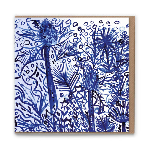 Sea Holly Blank Greetings Card