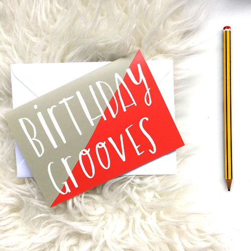 BIRTHDAY GROOVES eco friendly card